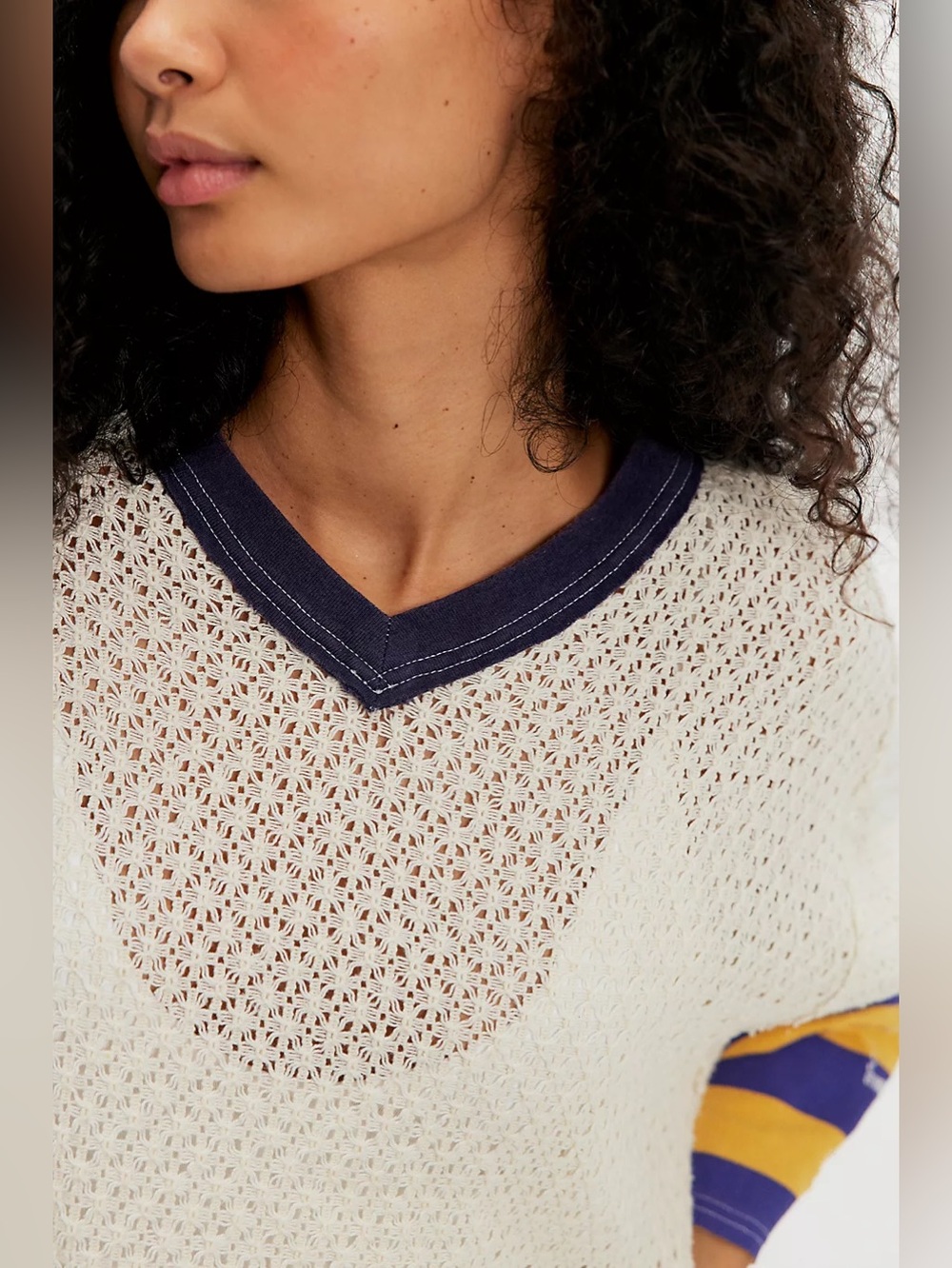 NWT FREE PEOPLE WE THE FREE Tiger Tee | Ivory Combo MSRP $98 Size XS Oversized - Picture 4 of 6